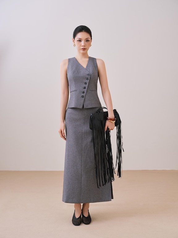 Chân váy A bổ mảnh cạp liền_A.1-3182
